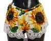 DOLCE & GABBANA WHITE SUNFLOWER LACE LINGERIE UNDERWEAR