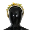 Dolce & Gabbana Yellow Lemons Sicily Crystal Diadem Tiara Headband In Yellow