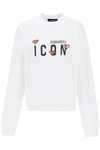 Dsquared2 Dsquared White Cotton Sweatshirt In White