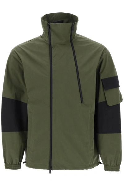 Dsquared2 Technical Blouson Jacket In Stretch Cotton In Olive Green (green)