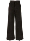 Dsquared2 Wide-leg Corduroy Trousers In Black