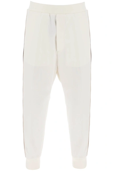 Dsquared2 Wool Blend Tailored Jog Pants In White