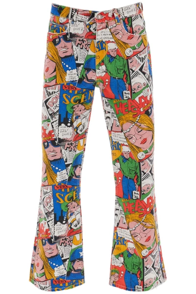 Erl Comic Jeans In Multicolor
