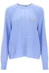 Etro Cashmere Sweater With Pegasus Embroidery In Light Blue