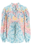 Etro Printed Cotton And Silk-blend Blouse In Mixed Colours