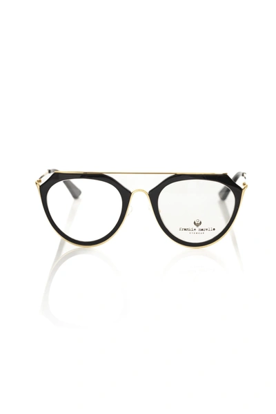 Frankie Morello Chic Aviator Eyeglasses With And Women's Accents In Black