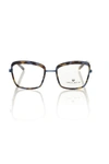 Frankie Morello Blue Metallic Fibre Frames In Blue
