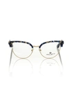 Frankie Morello Blue Metallic Fibre Frames In Blue