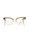 Frankie Morello Brown Metallic Fibre Frames In Brown