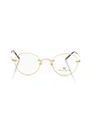 Frankie Morello Gold Metallic Fibre Frame In Gold