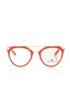 Frankie Morello Red Acetate Frames In Red
