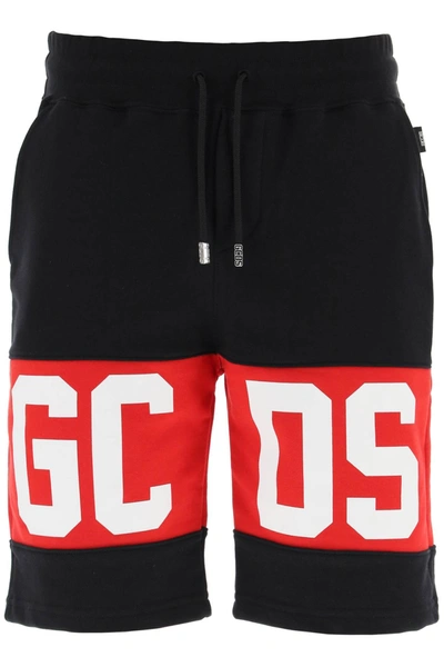 Gcds Sweatshorts With Logo Bands In Black