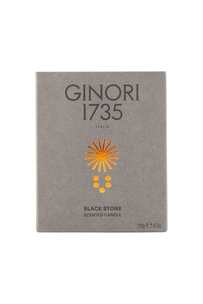 Ginori 1735 Black Stone Scented Candle Refill For Il Seguace 190 Gr In Gray