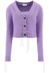 Giuseppe Di Morabito Twin Set With Rhinestone-studded Tubular In Purple