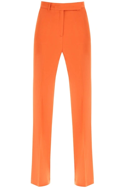 Hebe Studio Straight-leg Tailored Trousers In Orange