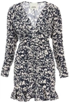 Isabel Marant 'lara' Printed Silk Mini Dress In Black