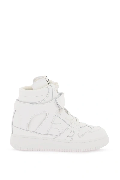 Isabel Marant Ellyn High Top Wedge Sneakers In White