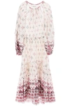 Isabel Marant Étoile Fratela-ge Print Long Sleeve Maxi Dress In White