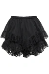 Marant Etoile Kaddy Ruffled Cotton Mini Skirt In Black