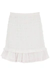 MARANT ETOILE ISABEL MARANT ETOILE SMOCKED COTTON DORELA MINI SKIRT