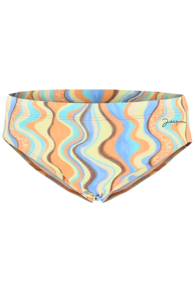 Jacquemus 'desert Waves' Swim Briefs In Multicolor