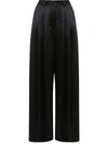 Jw Anderson Wide-leg Pleated Pants In Black