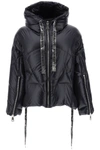 Khrisjoy Feather-down Zipped Hooded Coat In Black