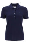 Lacoste Dark Blue Short-sleeved Polo Shirt In Blue