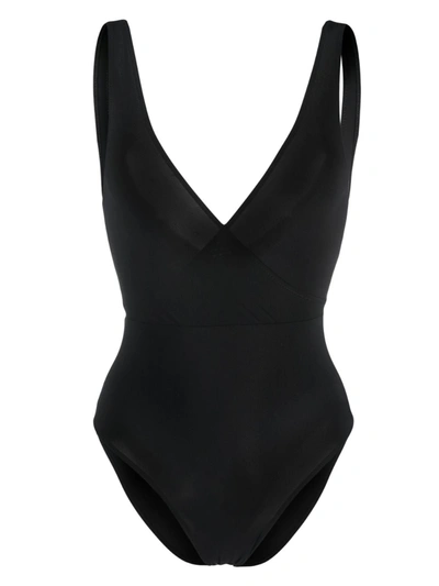 Lido Plunging V-neck One-piece Swimsuit In Black