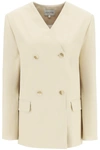 Loulou Studio 'jalca' Double-breasted Blazer In Beige