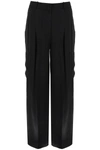 Loulou Studio Women's Buttoned Wool Wide-leg Pants In Black