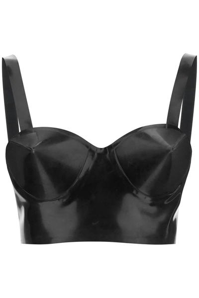 Maison Margiela Patent Balconette Bra In Multi-colored