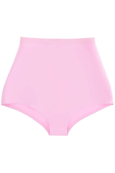 Maison Margiela High Waisted Briefs In Latex In Pink