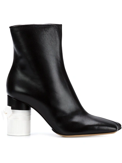 Maison Margiela Leather Boot Black/white In Multi-colored