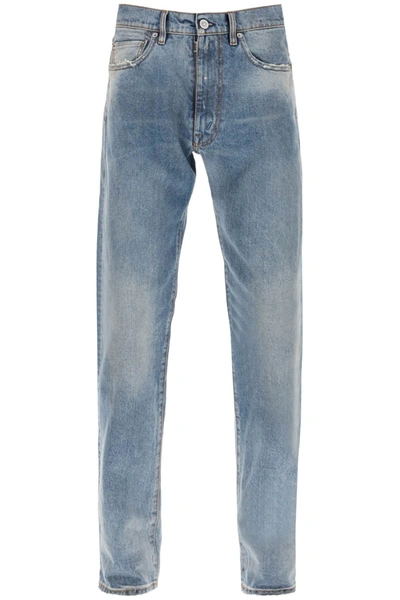 Maison Margiela High Waisted Denim Jeans In Light Blue