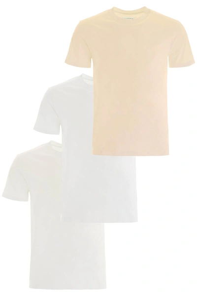 Maison Margiela Tripack Cotton T-shirt In Mixed Colours