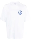 Marcelo Burlon County Of Milan County Peace Logo T-shirt In Blue