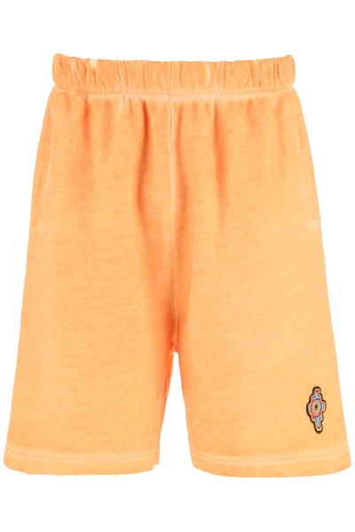 Marcelo Burlon County Of Milan Sunset Cross Shorts In Orange