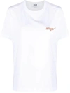 Msgm Embroidered Logo Short-sleeve T-shirt In White