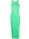 MSGM RIBBED SLEEVELESS KNITTED DRESS