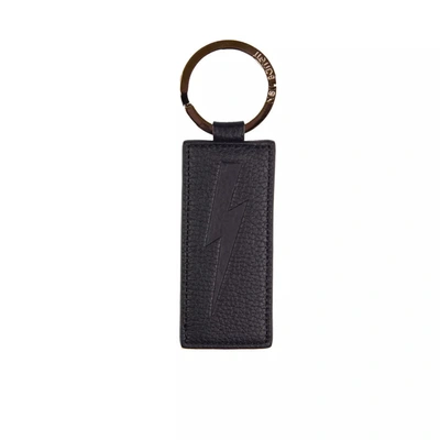 Neil Barrett Blue Leather Keychain