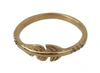 Nialaya Gold Feather Clear Cz 925 Silver Women In Gold