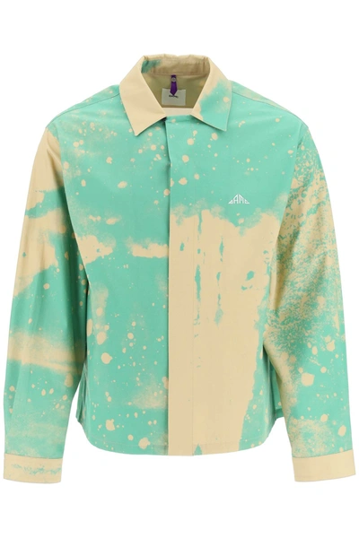 Oamc System Smudge Shirt With Silk Patch In Mixed Colours