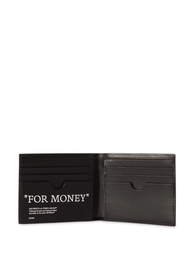 Off-white "for Money" Bi-fold Wallet In Black,white