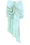 Off-white Tie-dye Draped Mini Skirt In Mixed Colours