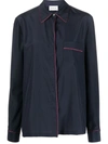 P.a.r.o.s.h . Seam-detail Button-up Shirt In Blue