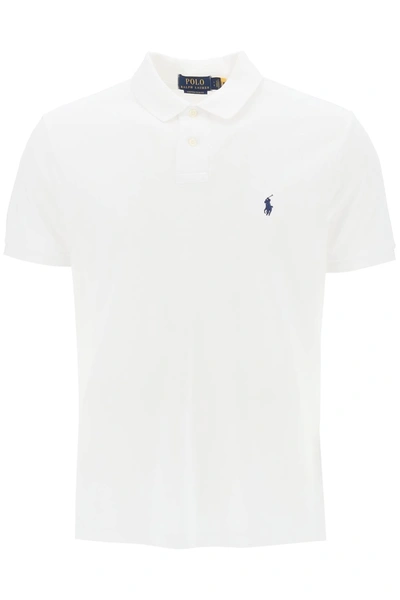 Polo Ralph Lauren Pique Cotton Polo Shirt In White