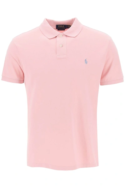 Polo Ralph Lauren Pique Cotton Polo Shirt In Pink