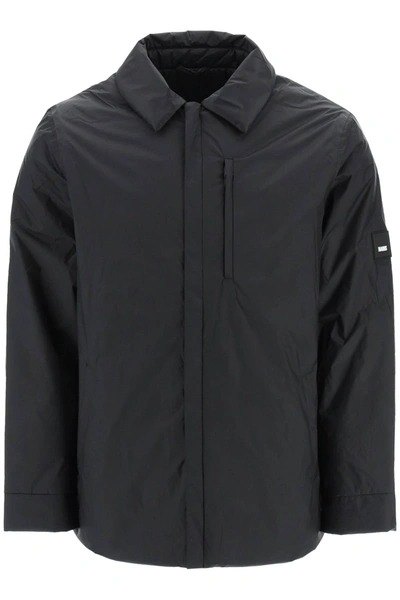 Rains Padded Fuse Overshirt Jacket In Black