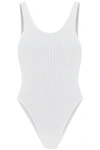 Reina Olga Ruby Stretch Design Sleeveless Swimsuit In White